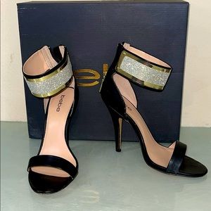 Bebe Arriya black heels